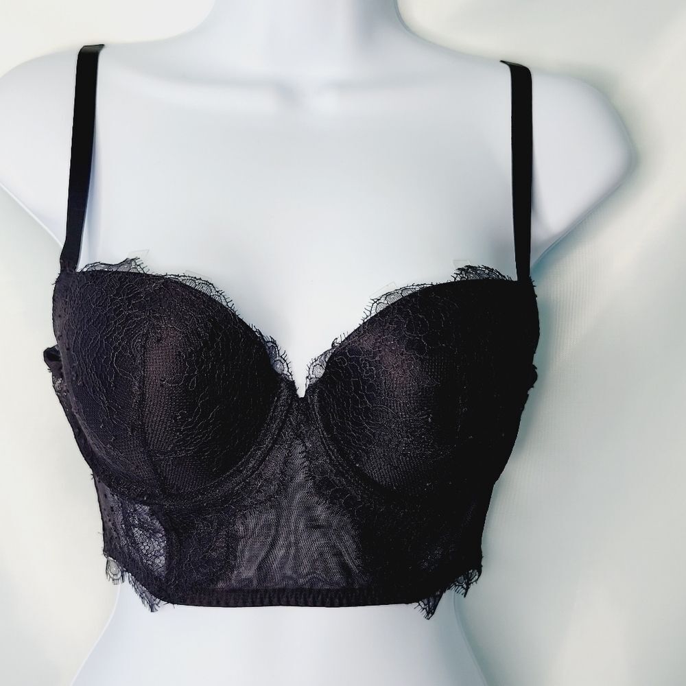 Victoria's Secret Strappy Balconet Bra |  Longline Bustier  34C